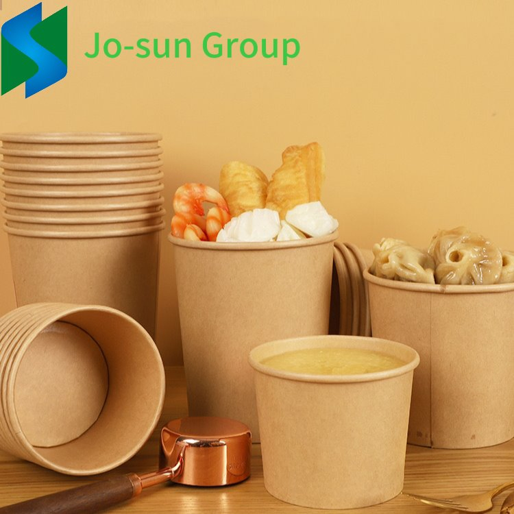 8oz/12oz/16oz/26oz/32oz Kraft Paper Takeaway Soup Bucket for Containing Hot Food