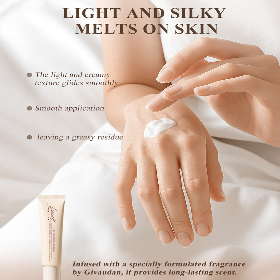 Time Defying Collagen Hand Cream with Plant Oils for Wrinkles and Deep Hydration