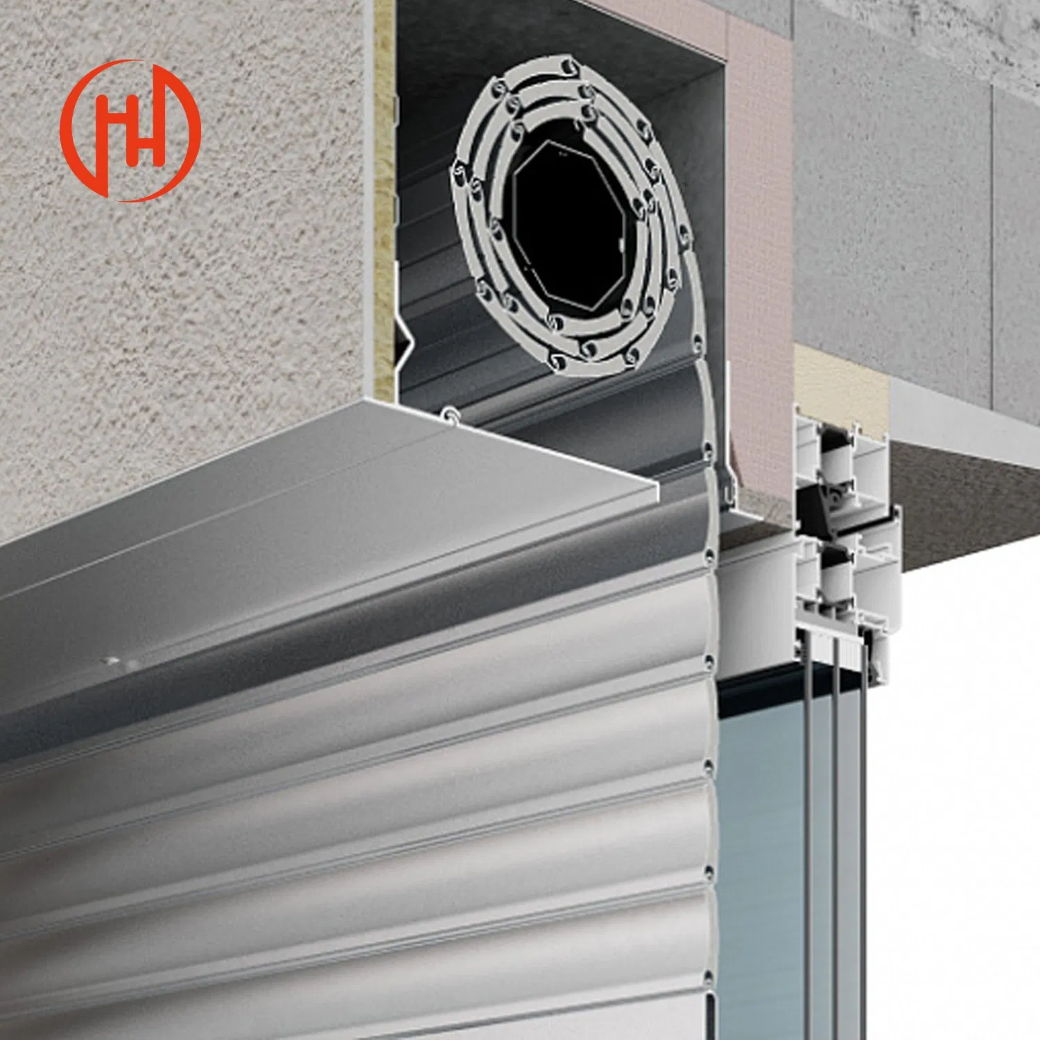 Factory Wind Proof Rolling Shutter Door Automatic Electric Roller Shutter Garage Door