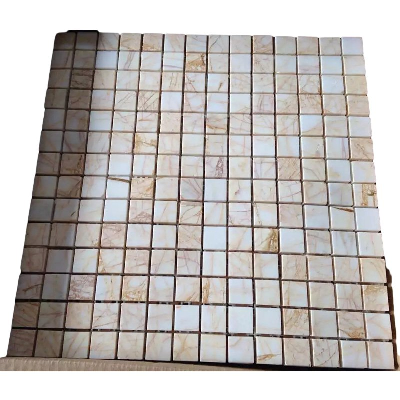 Golden Spider Marble Stone Mosaic Tiles Kitchen Backsplash Bathroom Wall Cladding Flooring Swimming Pool