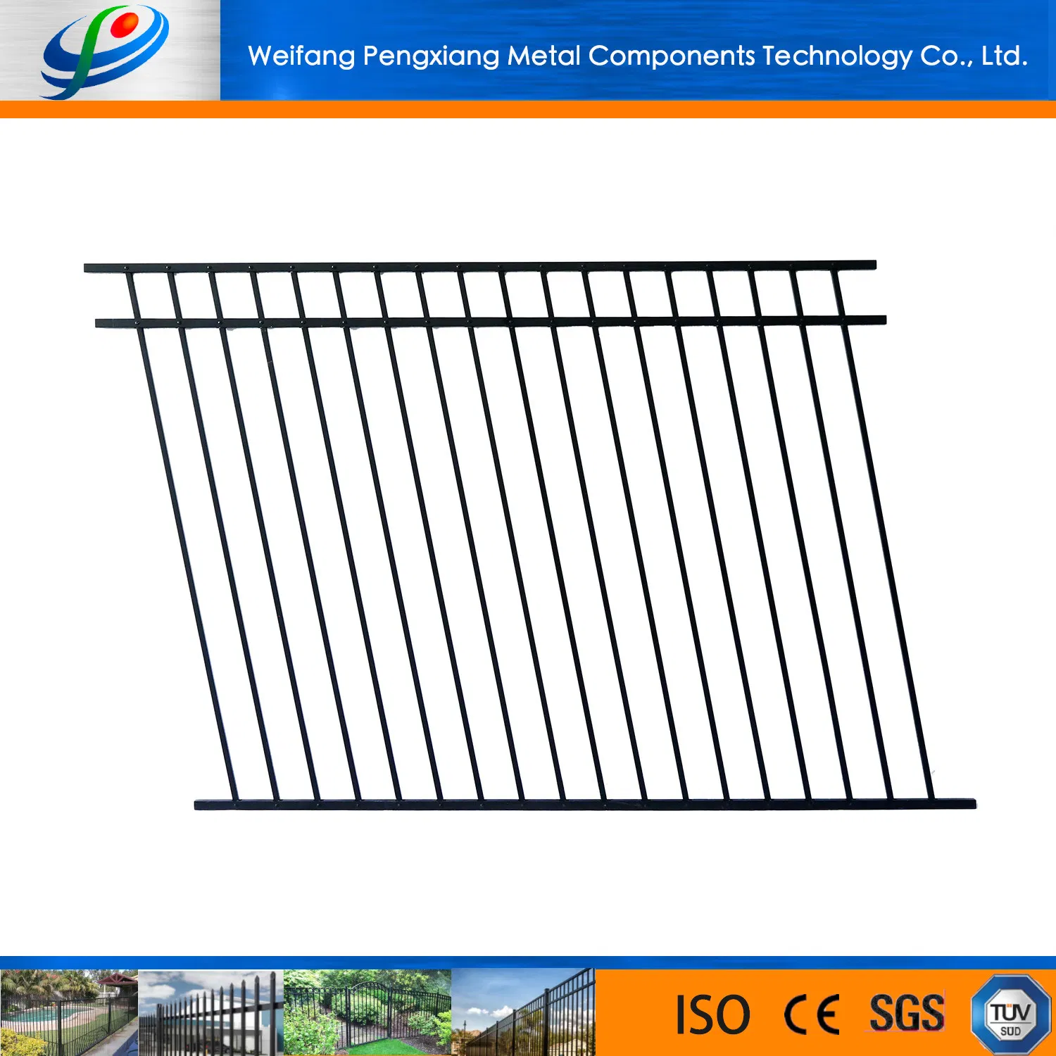 Flat Top Stair /Staircase Aluminum Swimming Pool/Balcony Fence/Fencing FRP Handrail for Home/ Garden