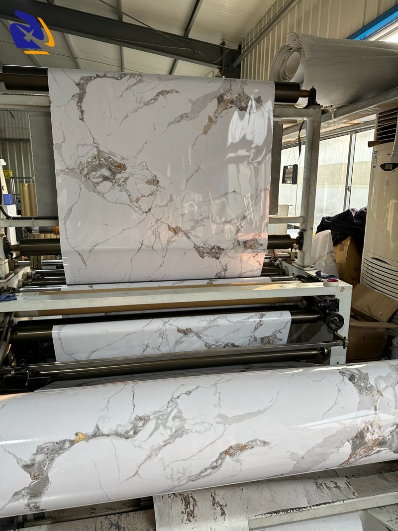 Glided Gold Glossy Marble PVC Pet Decorative Film for UV Marble Sheets