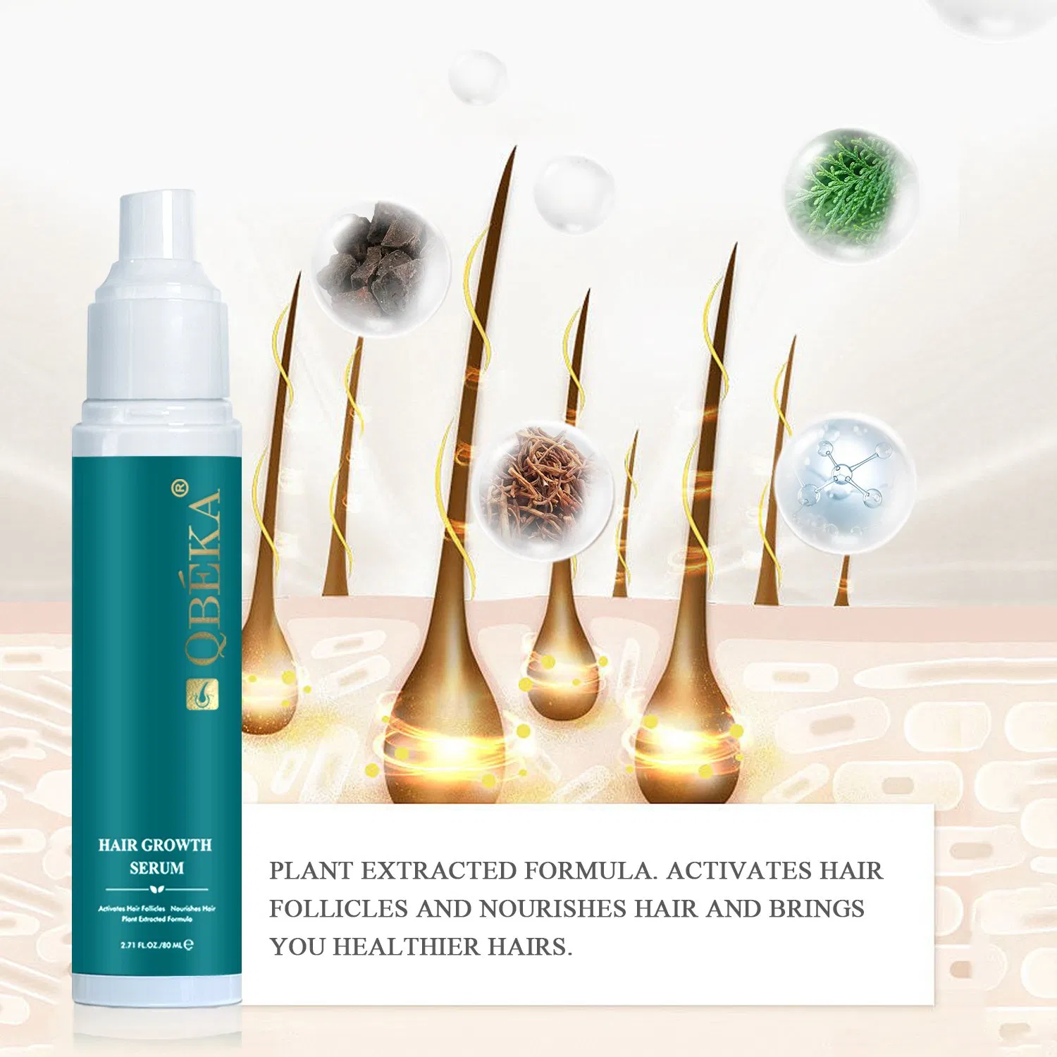 Qbeka Hair Growth Spray for Thicker & Longer Hair