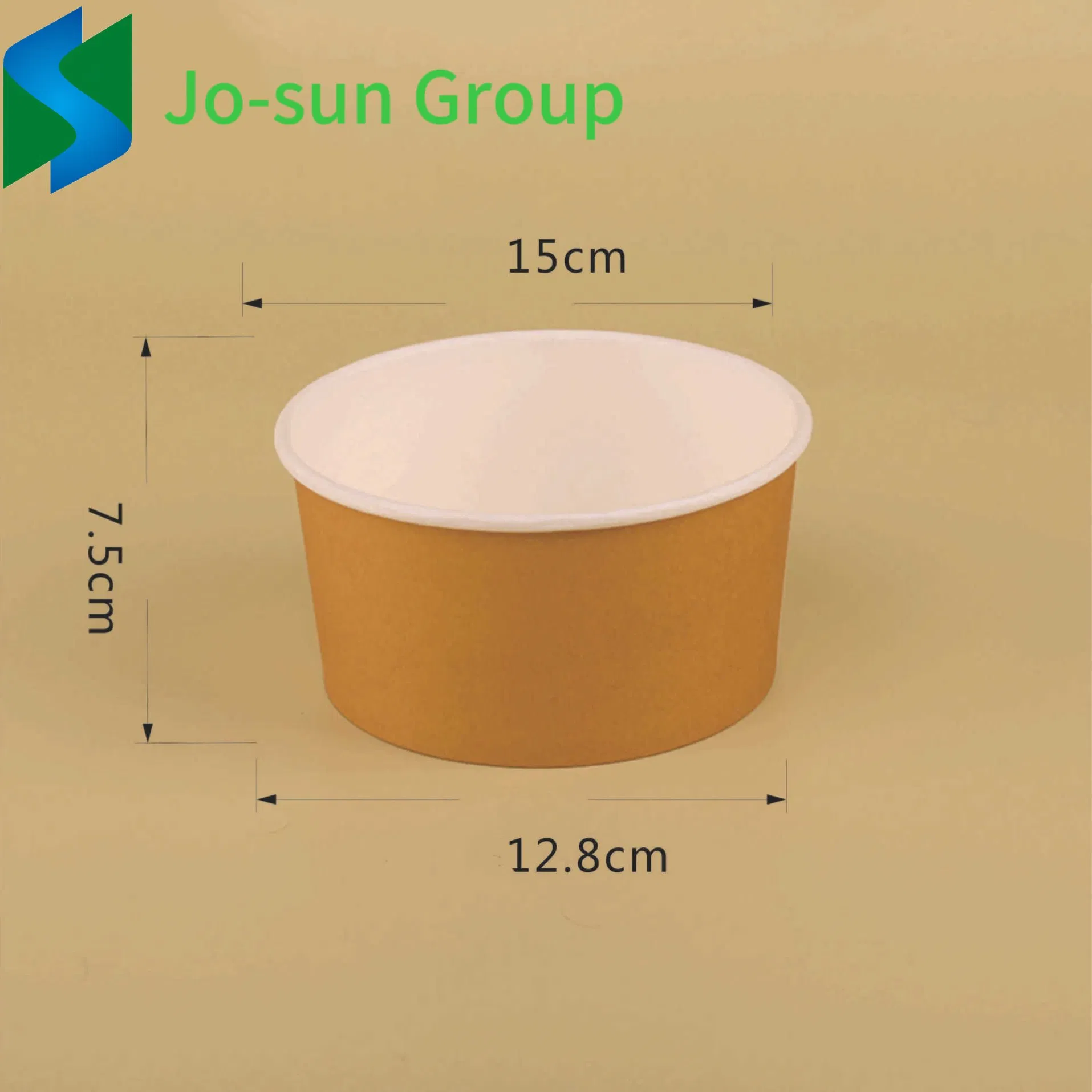Manufacturer Custom Logo OEM Disposable Brown Packaging with Lid for Noodle Rice Hot Food Salad Soup Kraft Paper Bowl