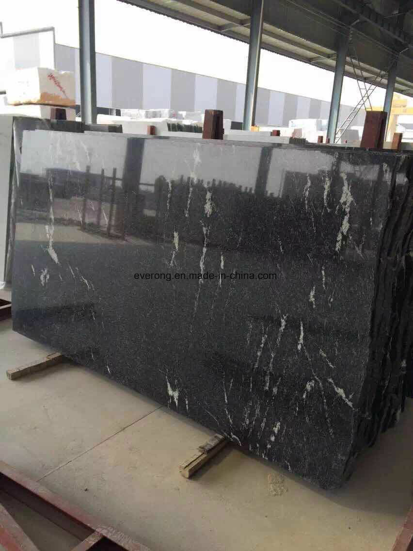 Natural Stone Exterior Wall Tile China Jet Black Mist Snow Grey Granite for Cladding/Covering
