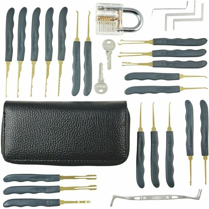 24PCS Goso Locksmith Supplies Lock Pick Tools Lock Set