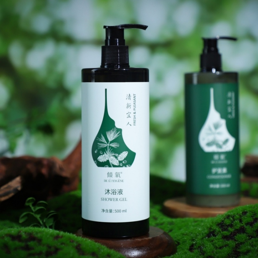 Logo Printed Supply Unisex Body Wash Hotel Toiletries Thick Consistency Bath Shower Gel