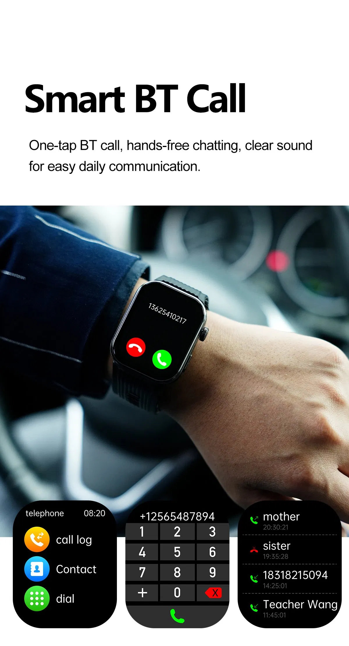 High Quality Amoled TPU Ultra-Thin Air Pump Airbag Blood Pressure ECG Monitoring Health Smart Watch with Fall Dectection