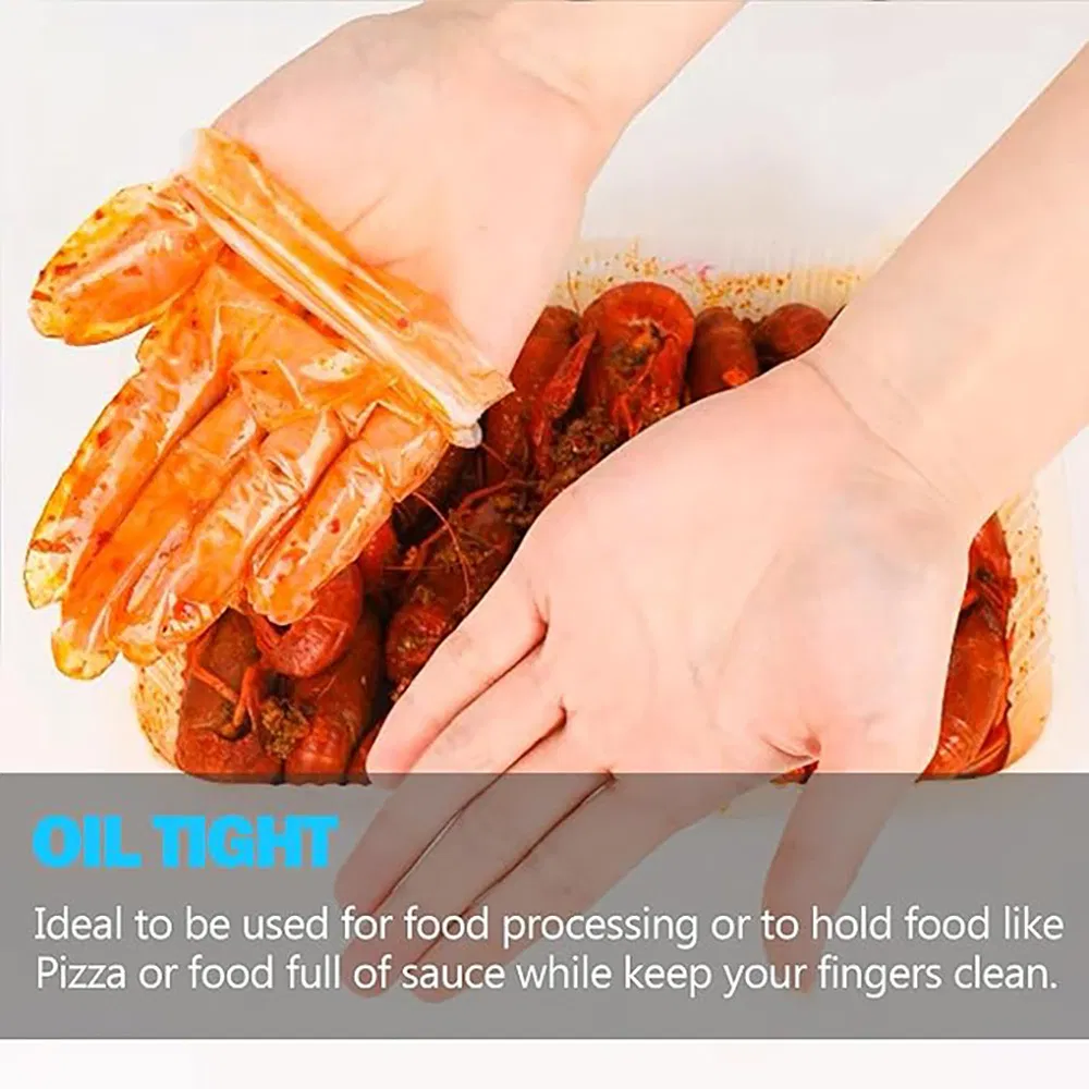 Kitchen Prep Disposable Gloves, TPE Clear Latex-Free Kitchen Safe Cleaning Gloves