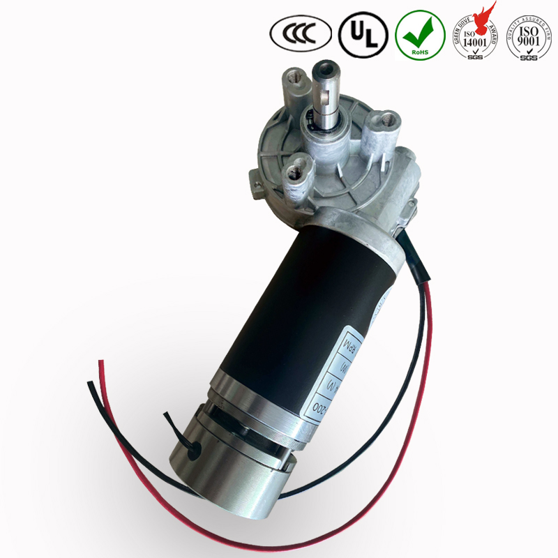 Factory Supply 49mm Small Brake Geared Motor DC 24V 300W Belt Conveyor Motor