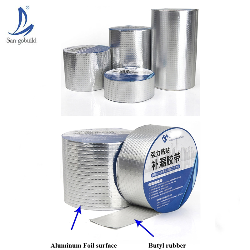 Seal Butyl Roof Tape White Butyl Rubber Aluminium Foil Tape for Sealing Leaks