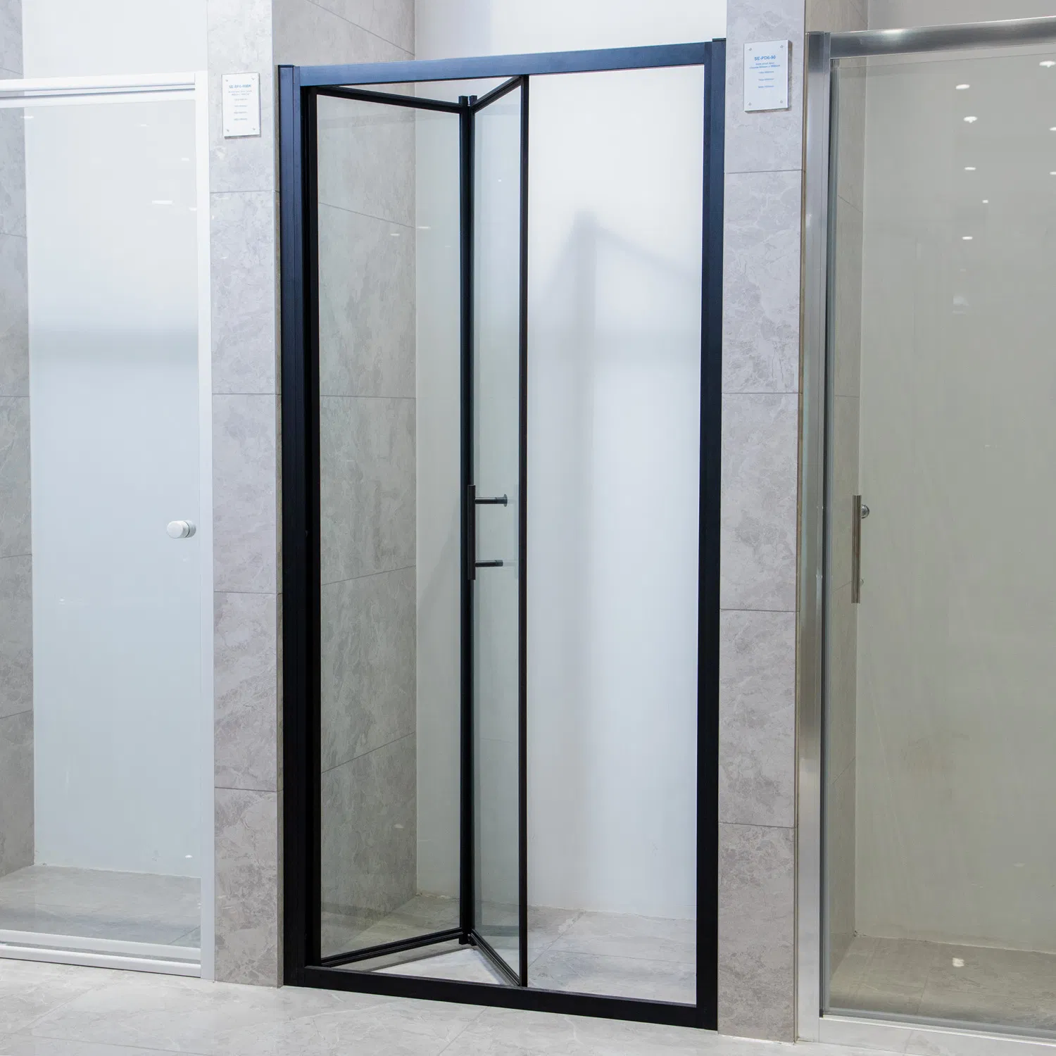 Bathroom Corner Rectangle Folding Shower Door Glass Shower Enclosure