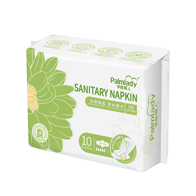 Breathable Sanitary Napkin with MID-Convex Core Cotton Soft for Lady Care Custom Logo