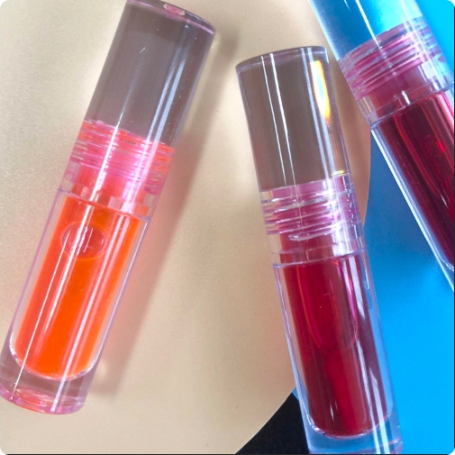 Private Label Transparent Mini Round Tube Makeup Waterproof Pigment Mineral Ingredient Lip Gloss Kit