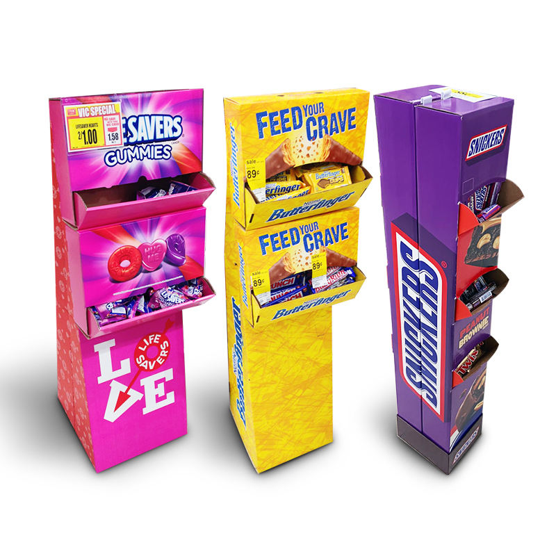 Custom Retail POS Toy Store Kids Cardboard Floor Stand Funko Pop and Doll Merchandise Display Rack Paper Display Stand