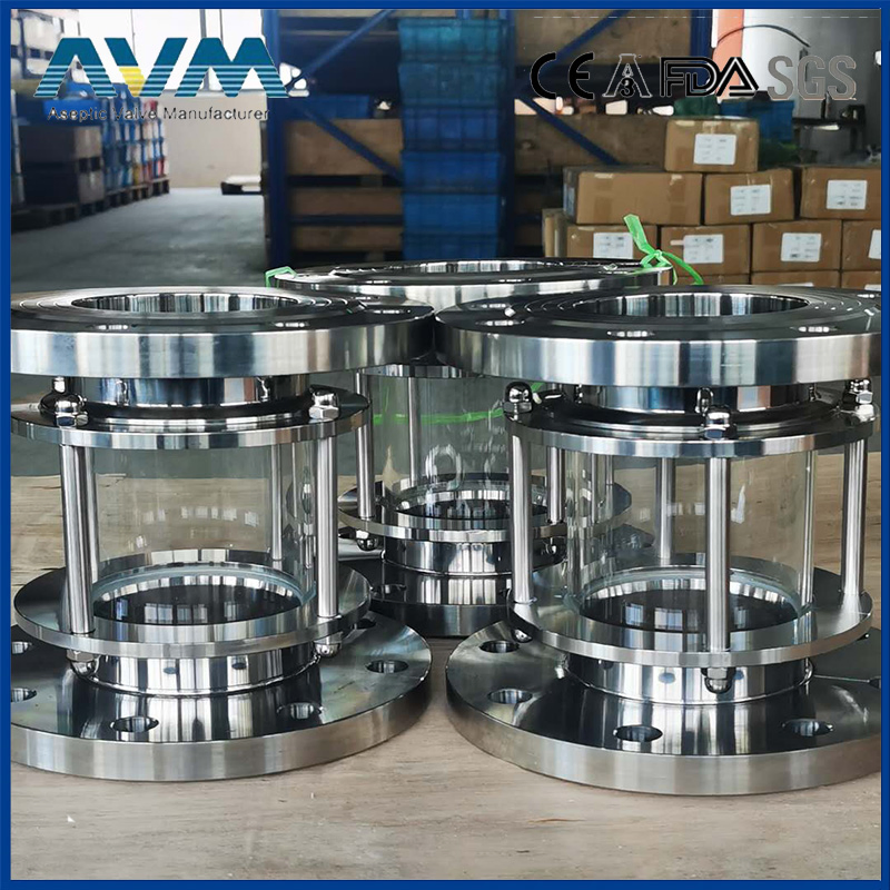 1" Stainless Steel SS304 Hygienic Flanged Sight Glass