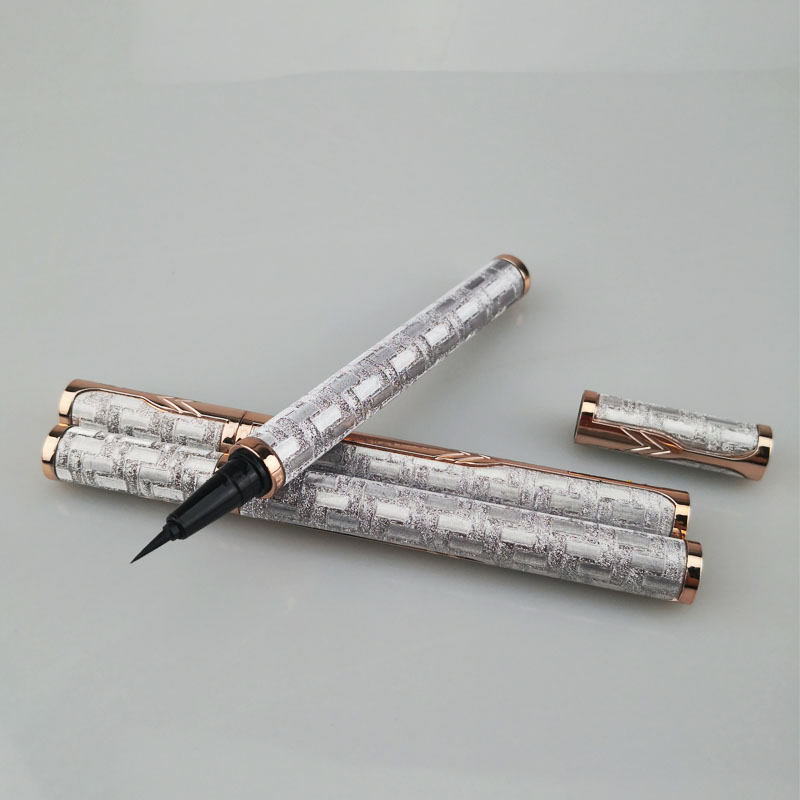 OEM Brick Grain Gold Silver Does Not Stain Waterproof Durable Quick Dry Cool Black Eyeliner
