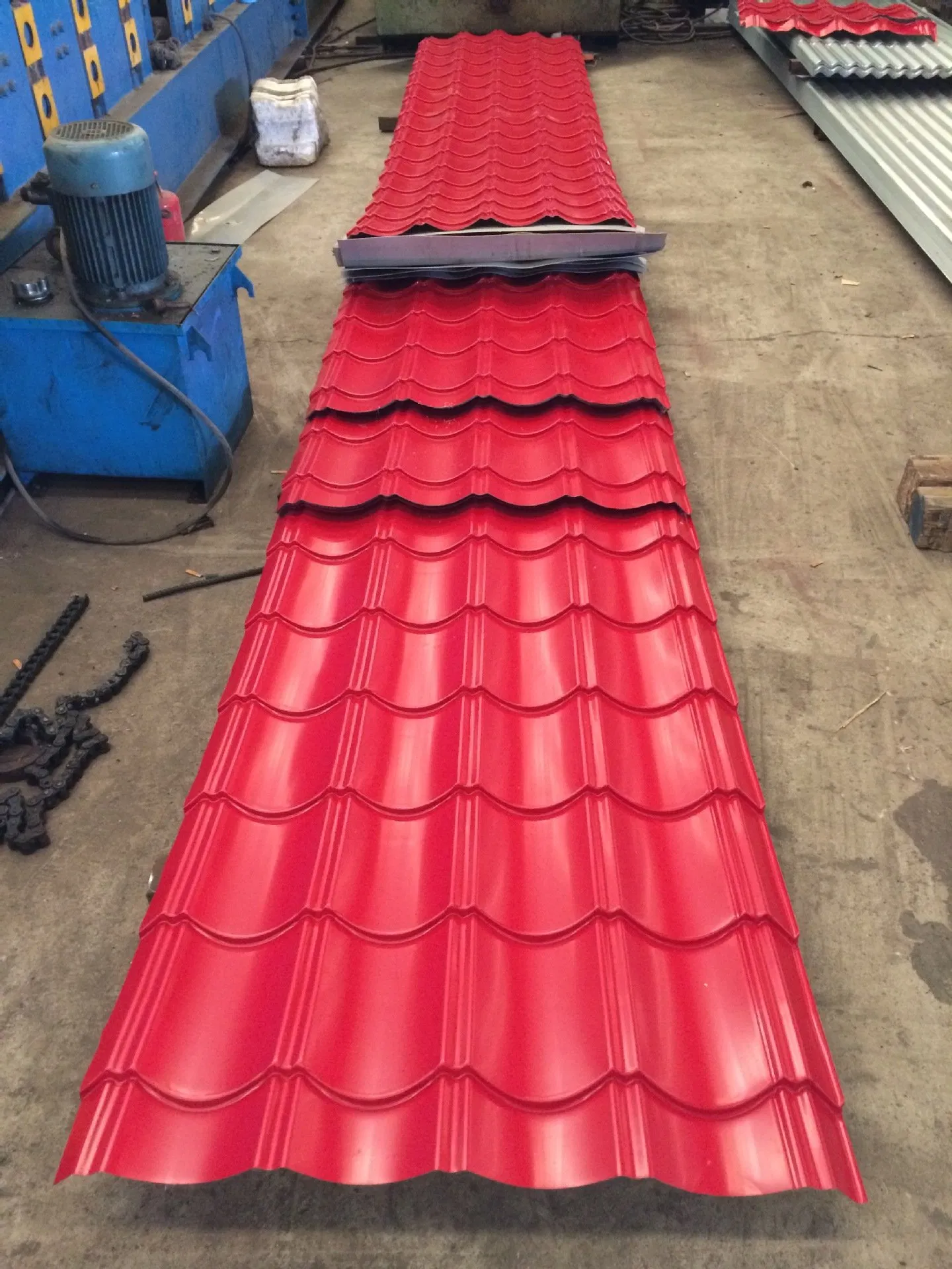 Bwg32 Bushan PPGI Building Material Color Coated Metal Roof Sheet Prepainted Galvanized Corrugated Steel Roofing Sheet in Ghana