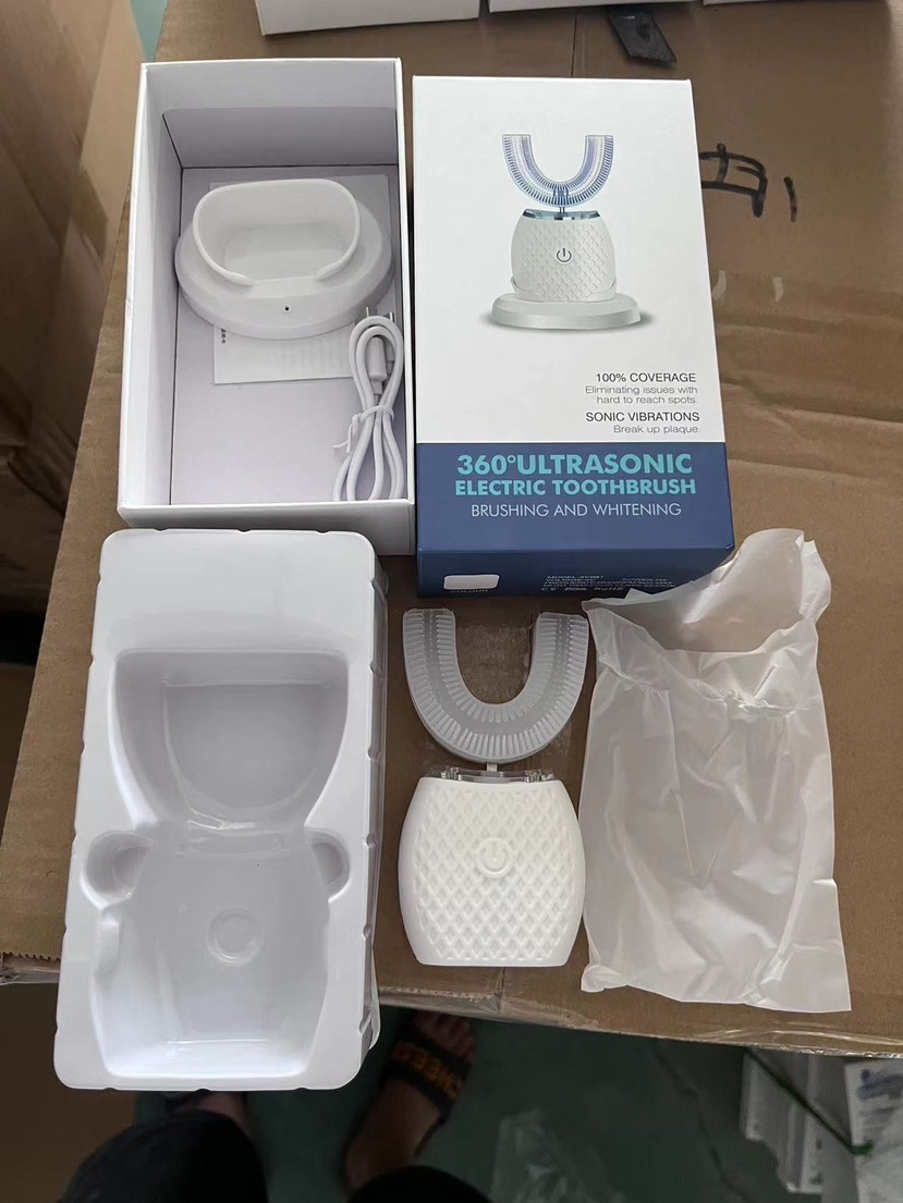 Factry Wholesale Adults Ultrasonic Electric U Shaped Automatic Toothbrush for Teeth Whitening