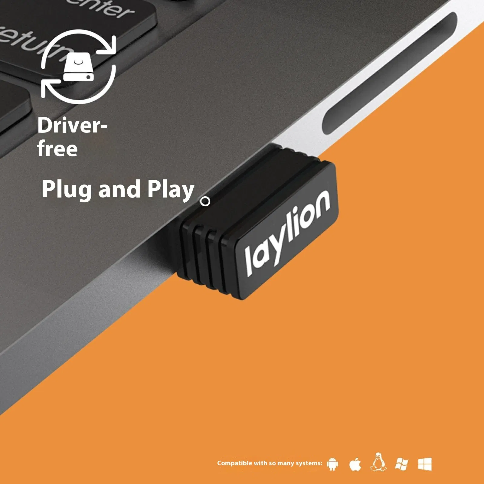 Laylion USB Mouse Jiggler - Automatic Cursor Mover, Plug & Play, Keeps PC Awake