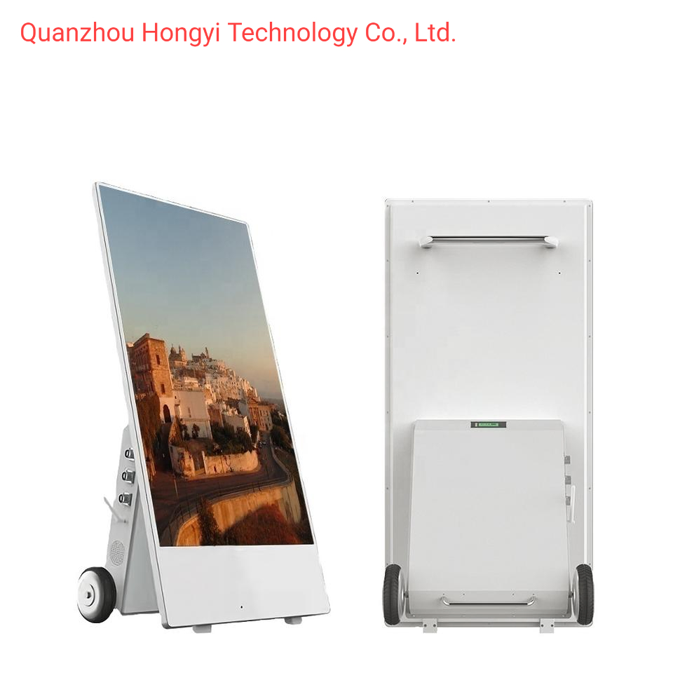 Ultra-Thin Digital Signage Backpack Walking LCD Advertising Player Machine 5cm Thick 32 Inches Android Outdoor Billboard