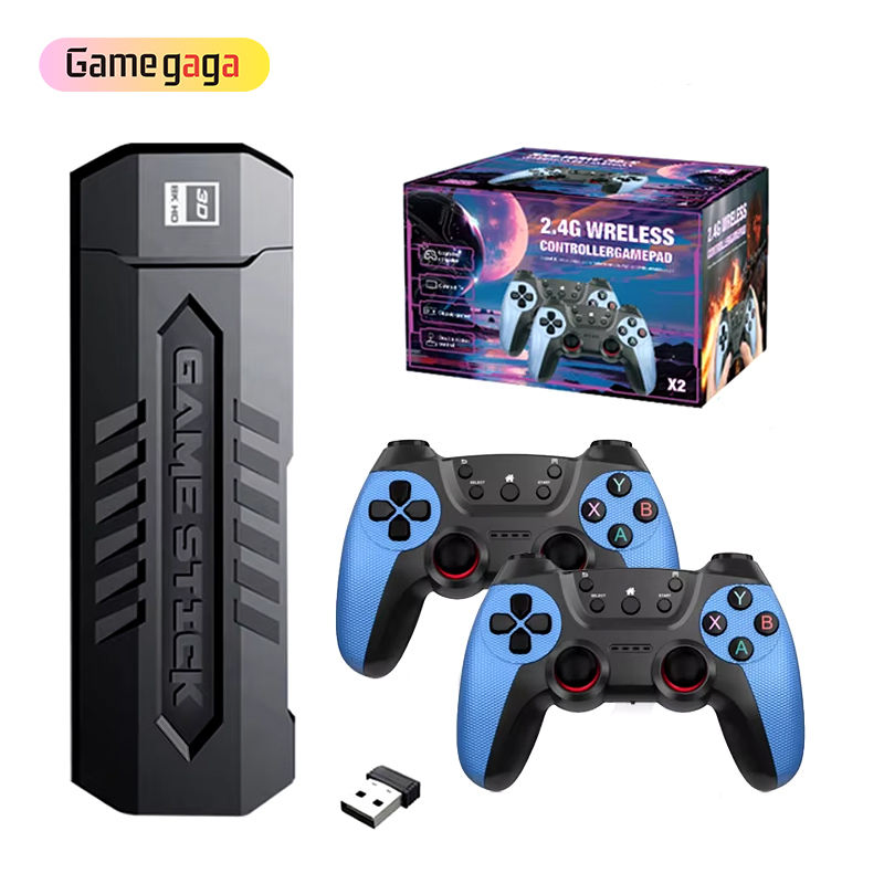 Игровая приставка X2 Ultra Blue с 30000 игр и беспроводным джойстиком