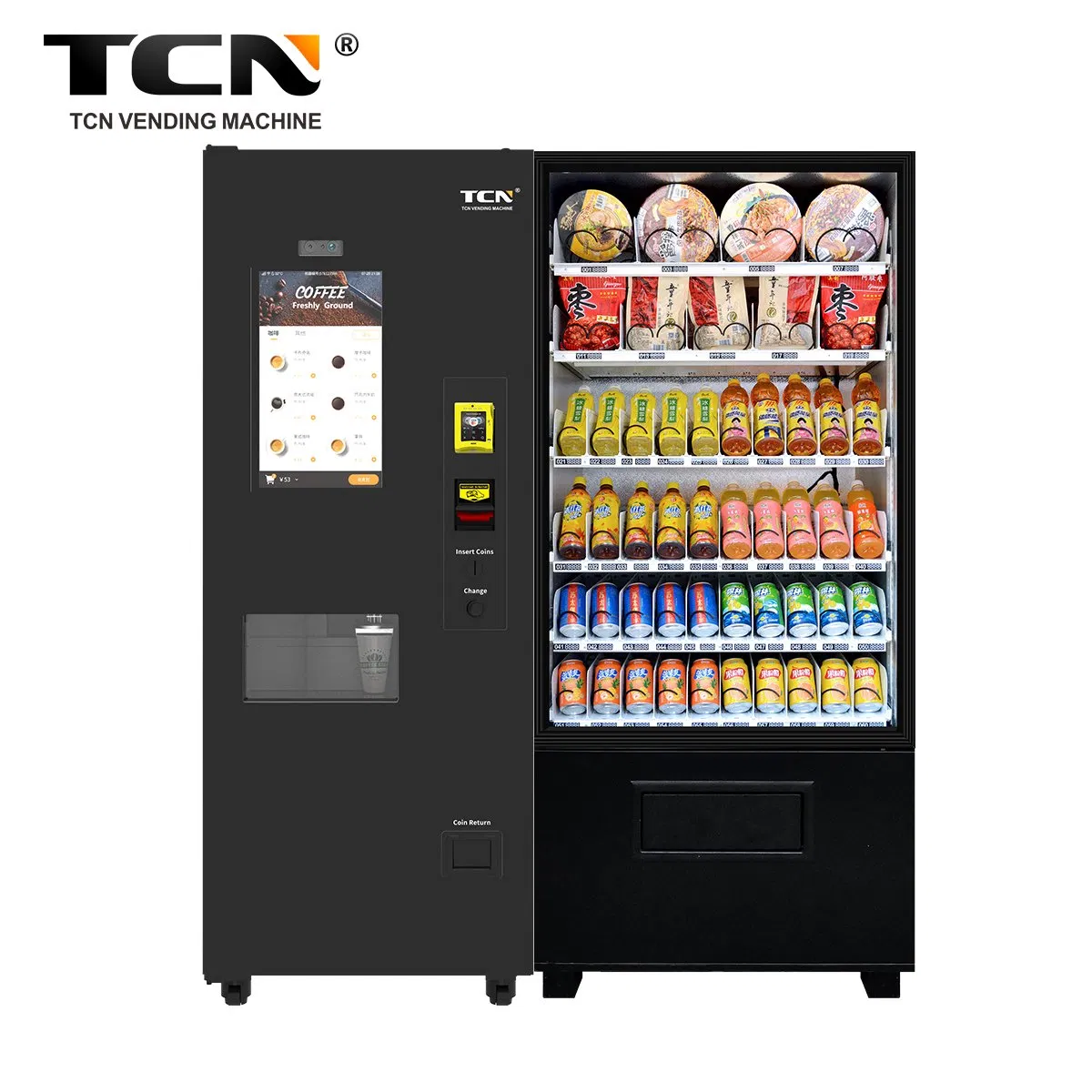 Tcn OEM/ODM Fully Automatic Bean to Cup Coffee Vending Machine with Touch Screen