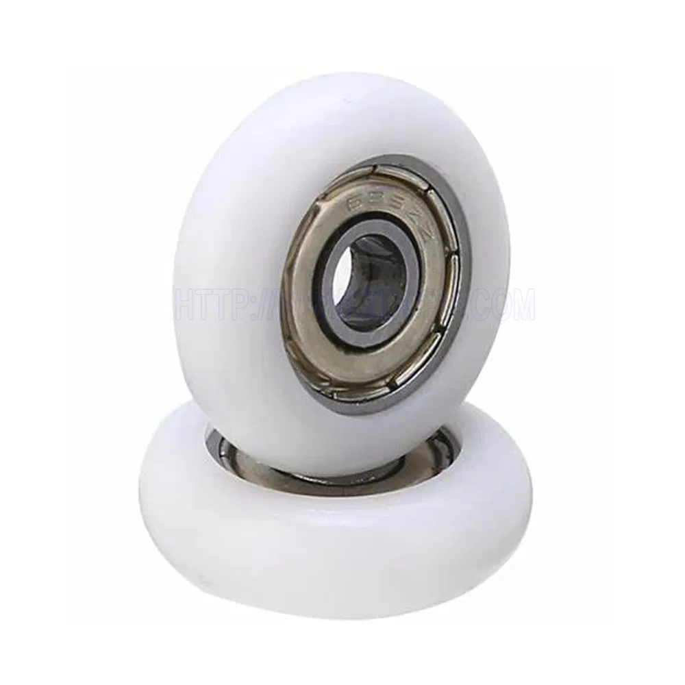Heavy Duty White Polyurethane PU POM Pulley Wheel with Bearings