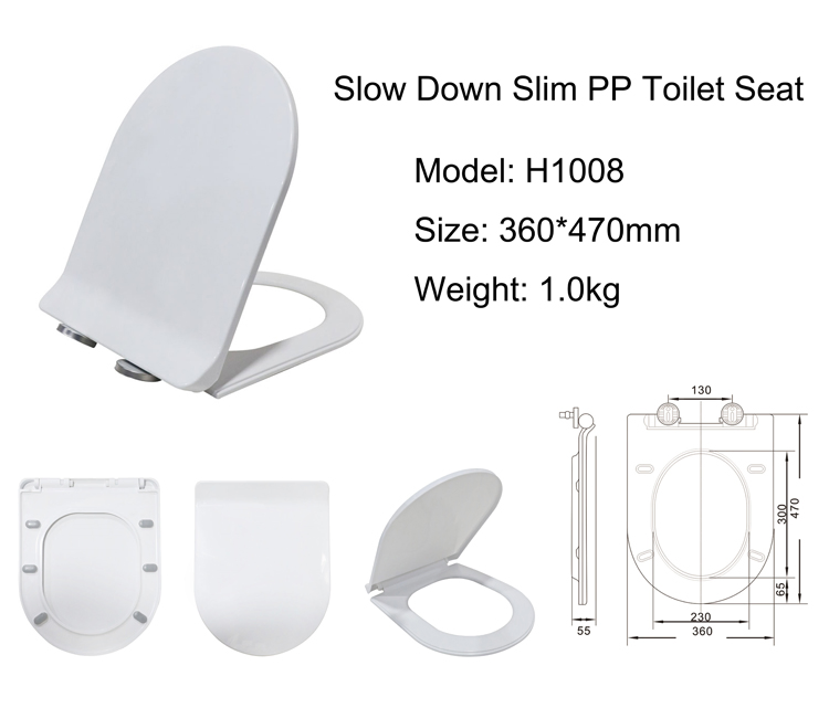 Cheap Quick Release Slim PP Toilet Seat Cover