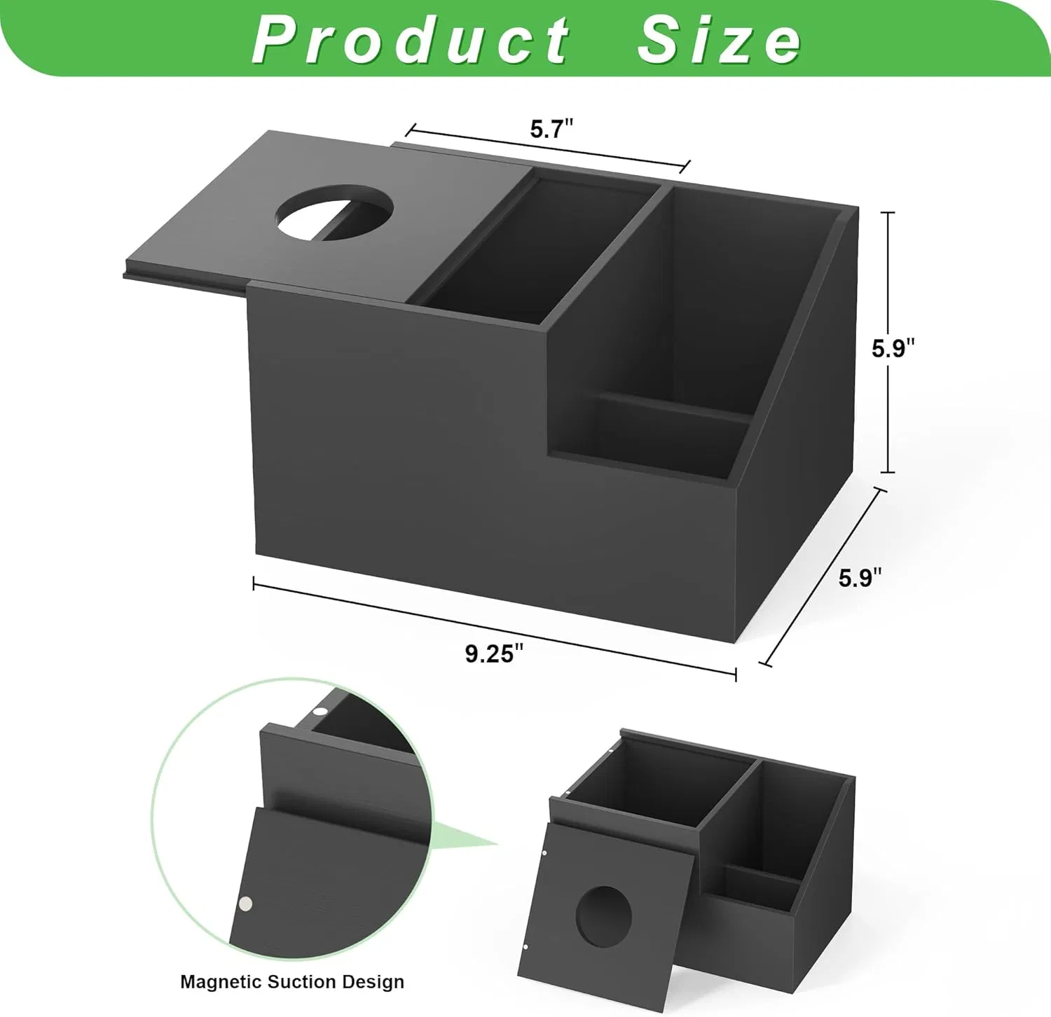 Bamboo Modern Minimalist Bedroom Bathroom Countertop Multifunctional Tissue Storage Box