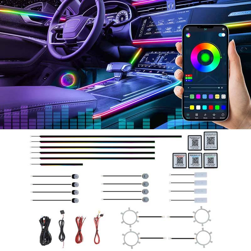 Dream Color 22-in-1 RGB Wireless APP Control Car Ambient LED Light Kit