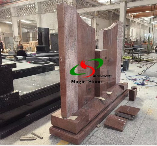 Wholesale Funeral Carved Granite Headstones Monuments Tree Design Slab Tombstone