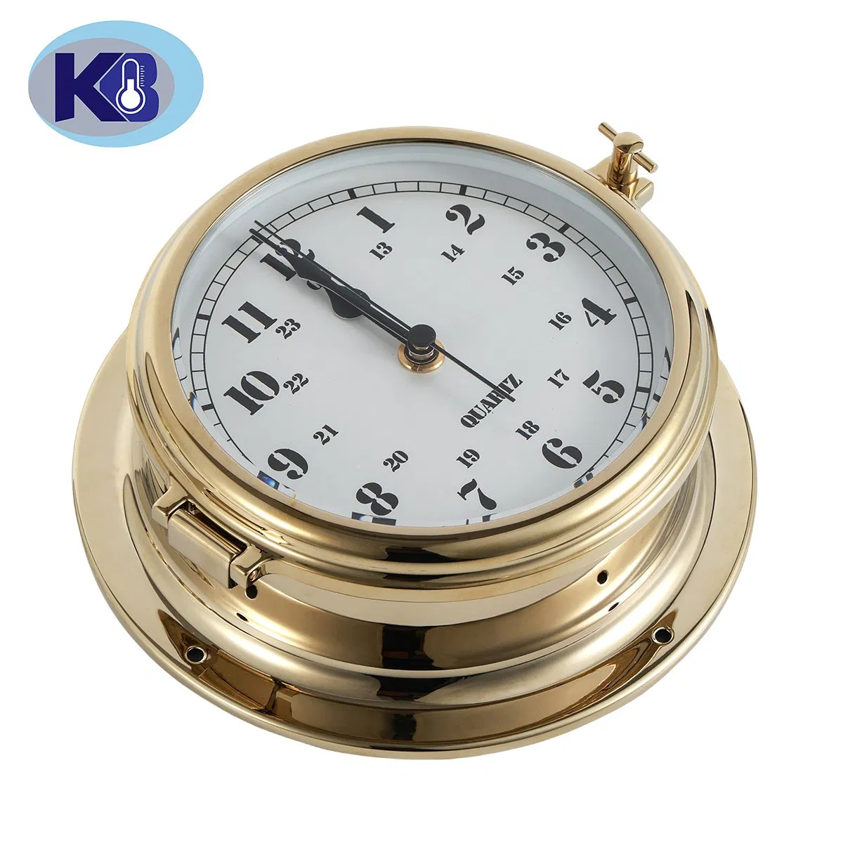 Marine 12 Hour Format Quartz Nautical Clock Roman Dial 180mm