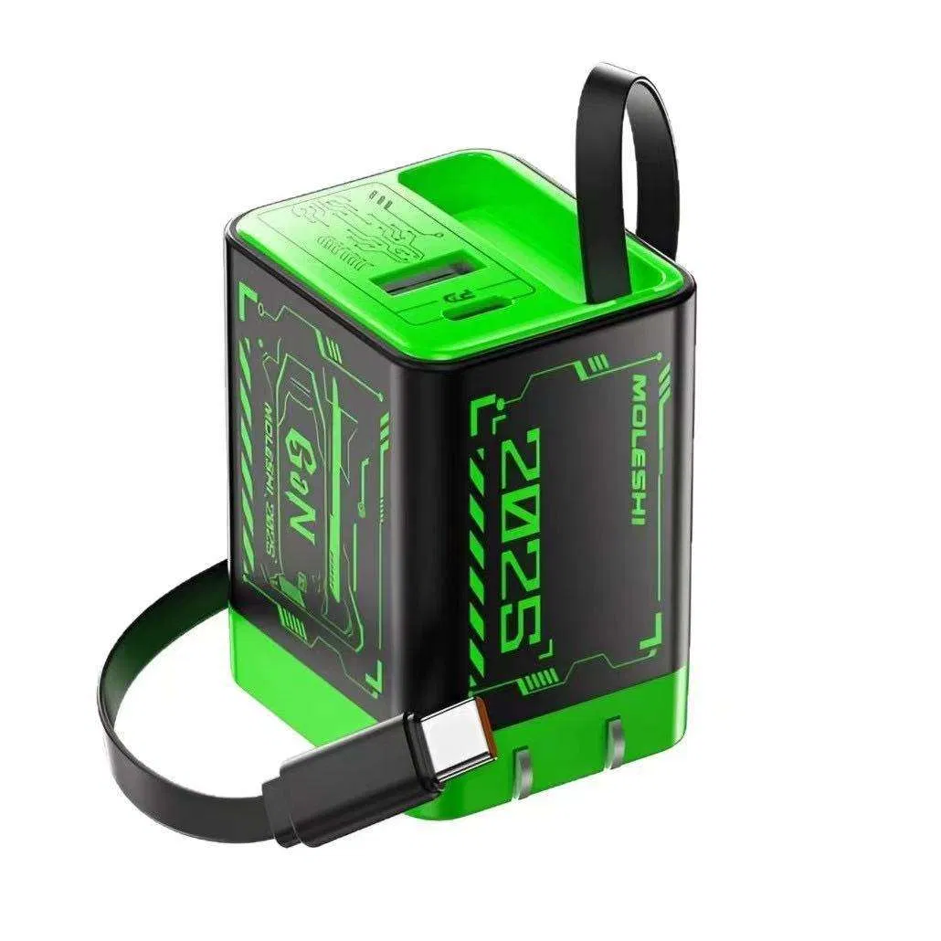 Быстрое зарядное устройство 67W GaN с двумя портами USB-C