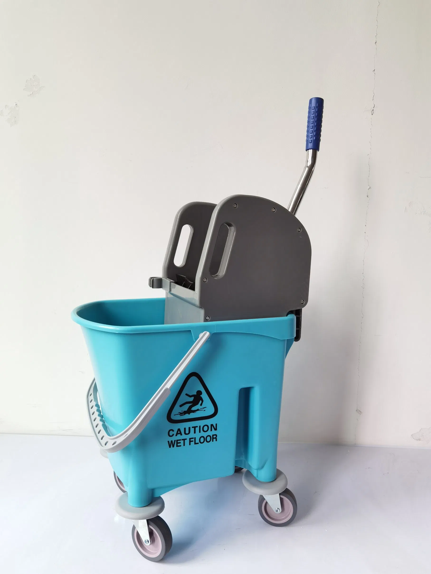 23L Down Press Single Wringer Mop Bucket Trolley
