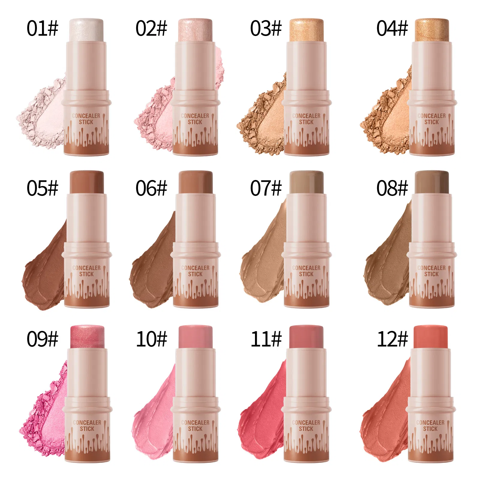 Wholesale Bronzer and Highlighter Makeup Custom Vegan Cruelty Free Long Lasting Cream Bronzer Contour Stick