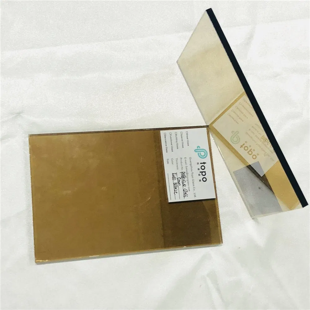 Bronze Coated Glass Dark Bronze Golden Bronze Light Bronze Coated Glass European Bronze Reflective Glass (74R-GB1108)