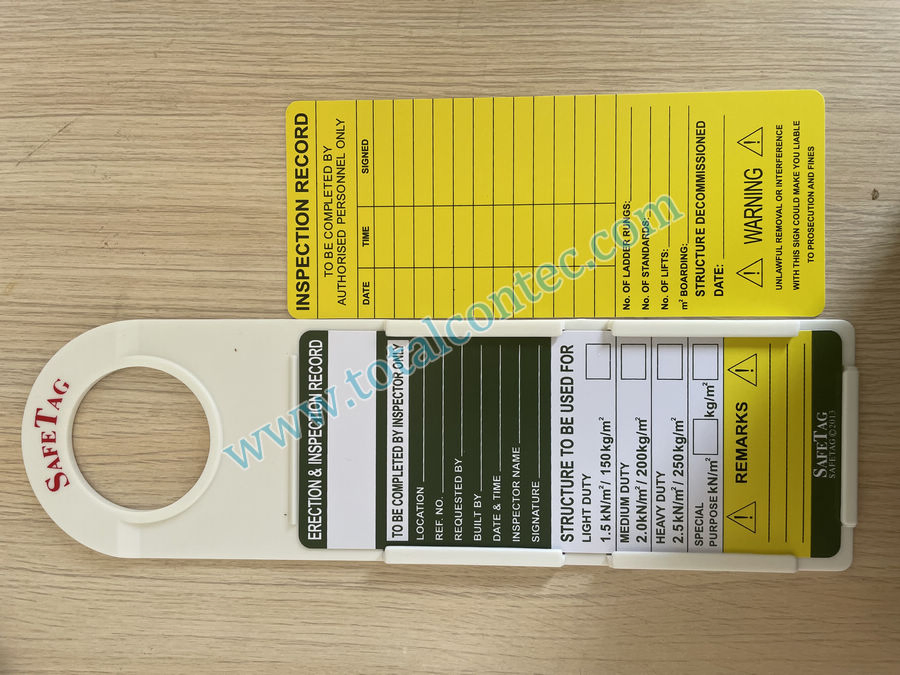 Engineering Plastic Safety Lockout Warning Scaffold Safety Tag
