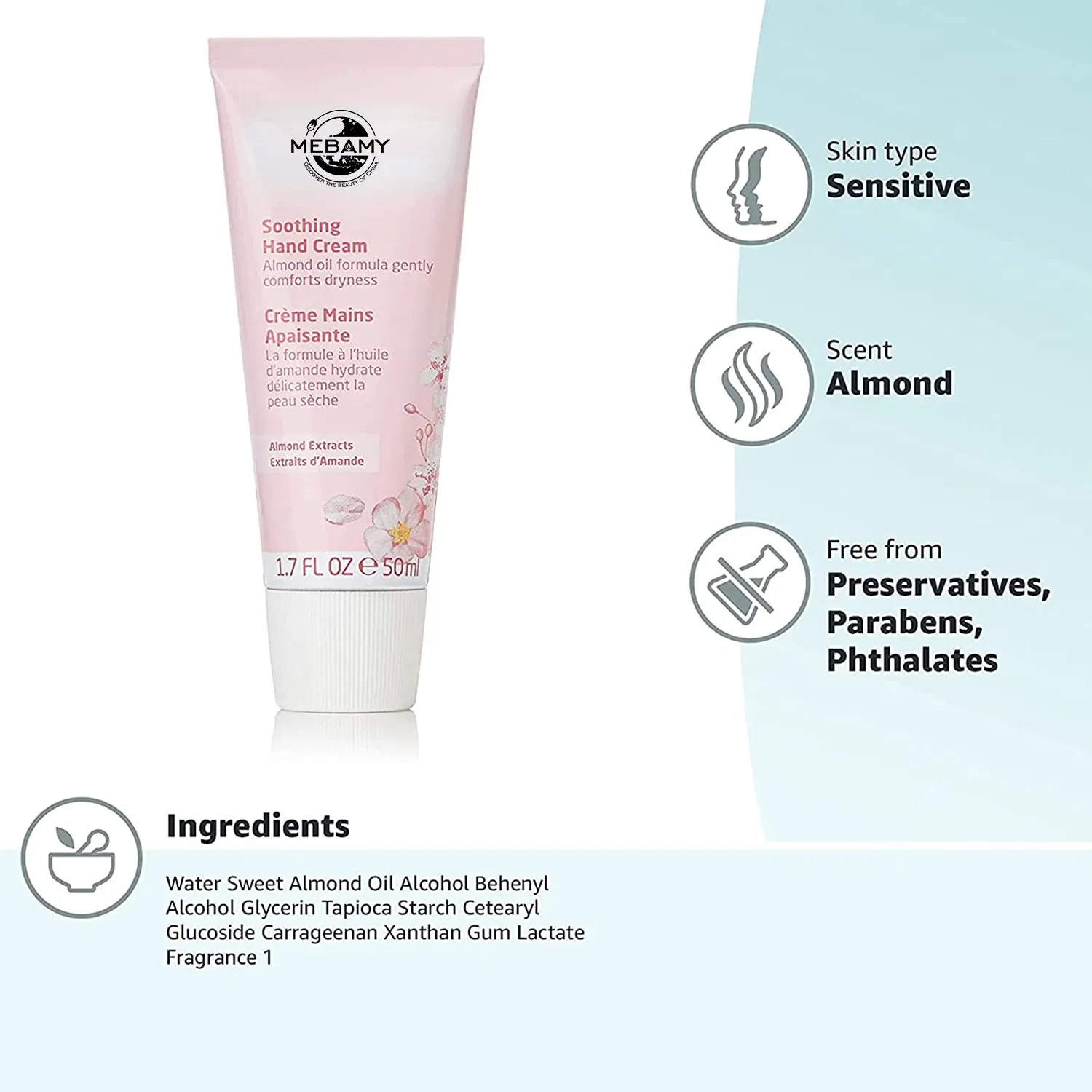 Nourishing Organic Almond Hand Cream for Delicate Skin