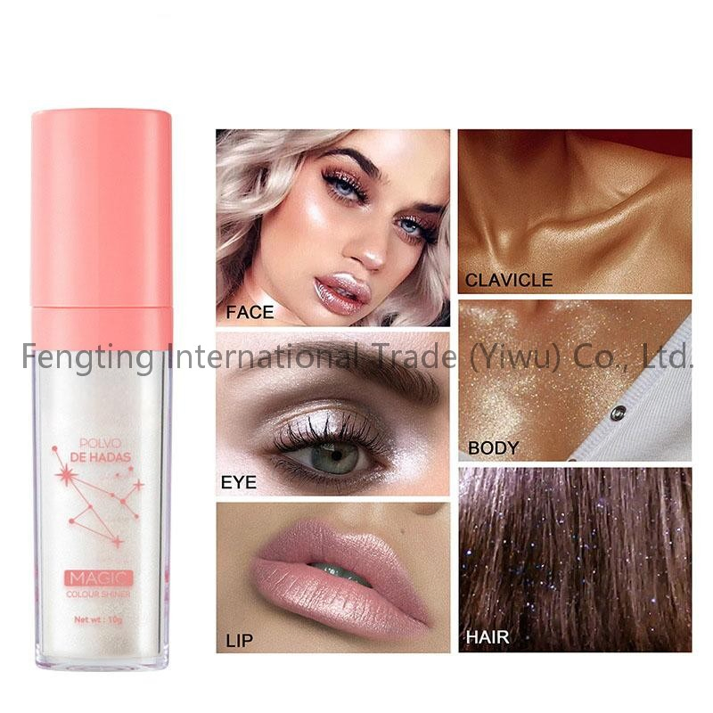 New Non-Sticky Long Wear Makeup Hydrating Glitter Body Cream Highlighter Solid Oil Glowing Skin Shimmer Highlighter Stick