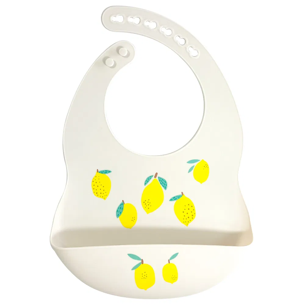 Waterproof Food Grade Baby Silicone Bibs Colorful Cute Pattern Silicone Baby Bib Custom Toddler Feeding Product