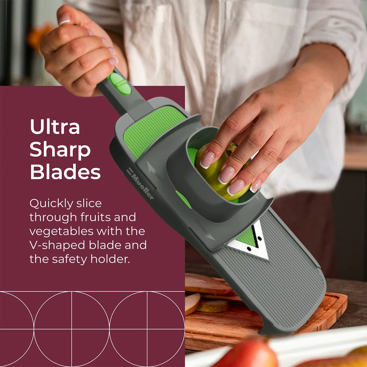 Ручная овощерезка V-образная, тёрка для салата