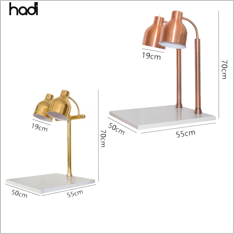 Luxury Modern Table Lamp Stainless Steel Infrared Heating Electric with Woofor Food Warming for Hotels Catering