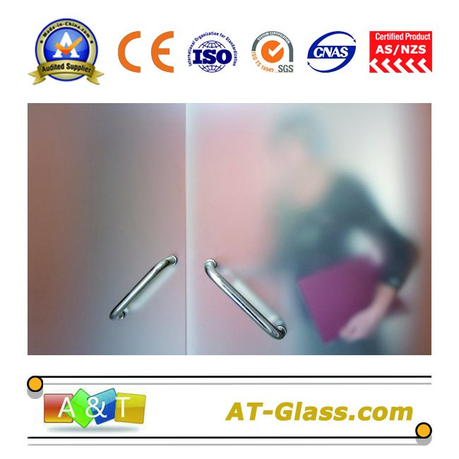 5mm 6mm Acid Etched Glass Used for Bathroom/Building