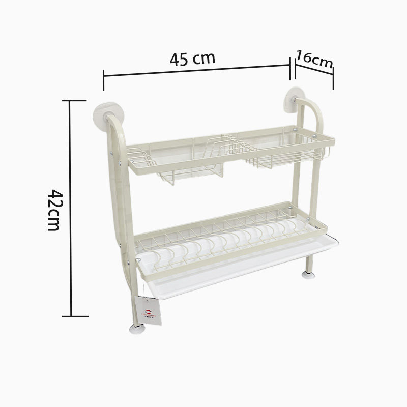Держатель для посуды с присоской, 2-уровневый