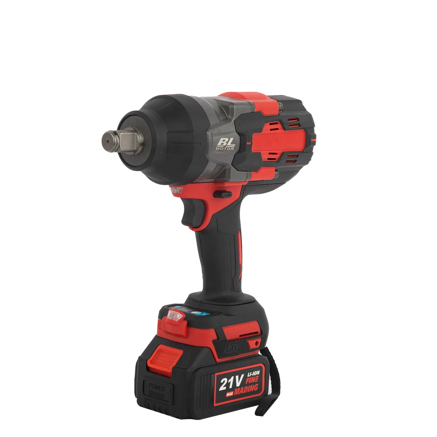 21V Hot Sale 1500nm 3/4′ Cordless Brushless Electric Wrench Customized Powerful Tools Battery Industrial Lithium-Ion Wrench Sets