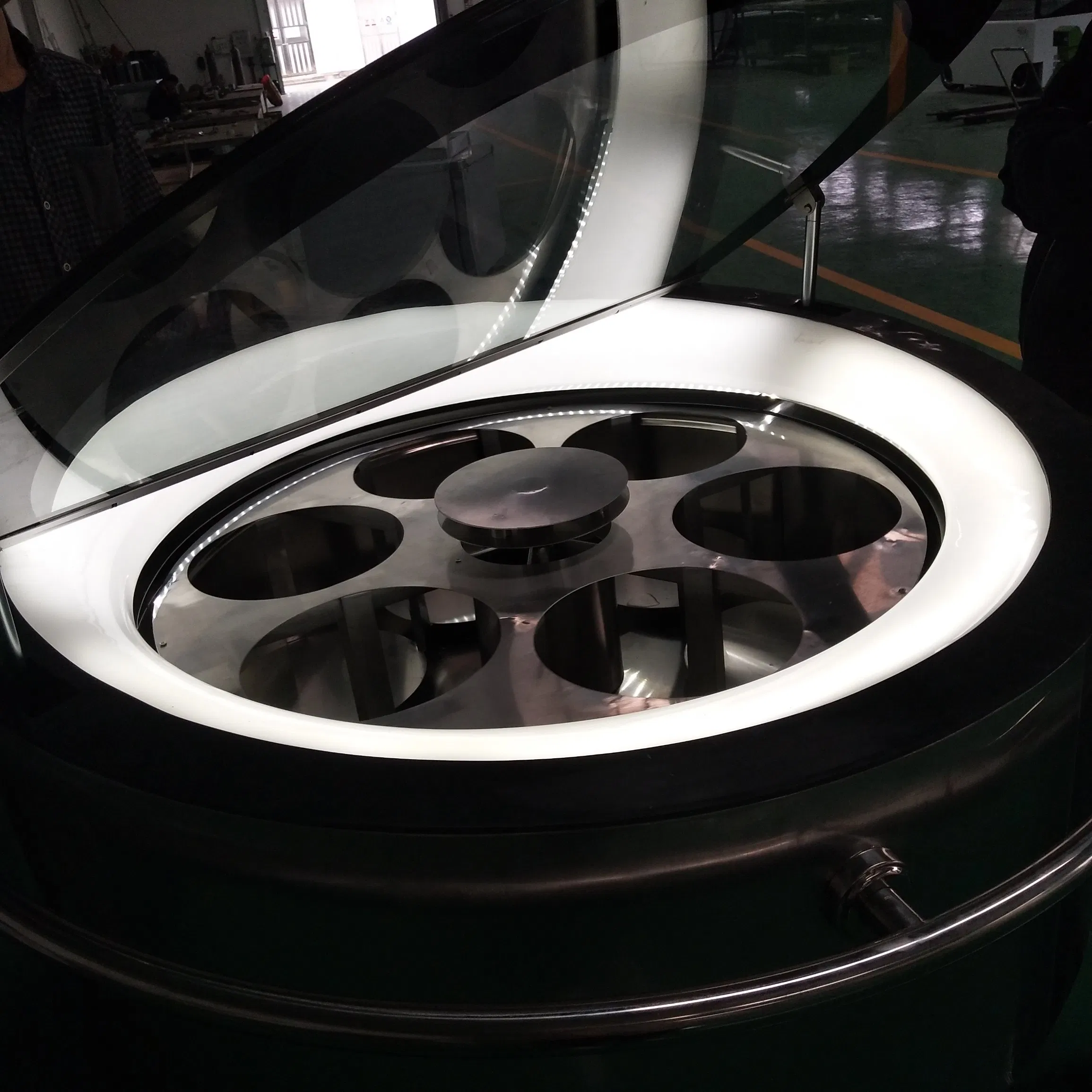 Round Rotating Hard Ice Cream Showcase with LED Lights