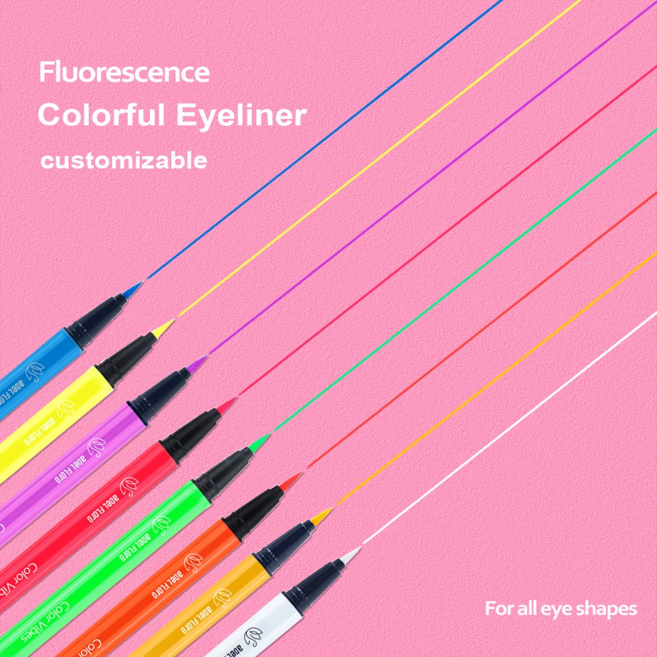 Fluorescent Waterproof Colored Gold Blue Green Red Orange Pink Neon Liquid Eyeliner