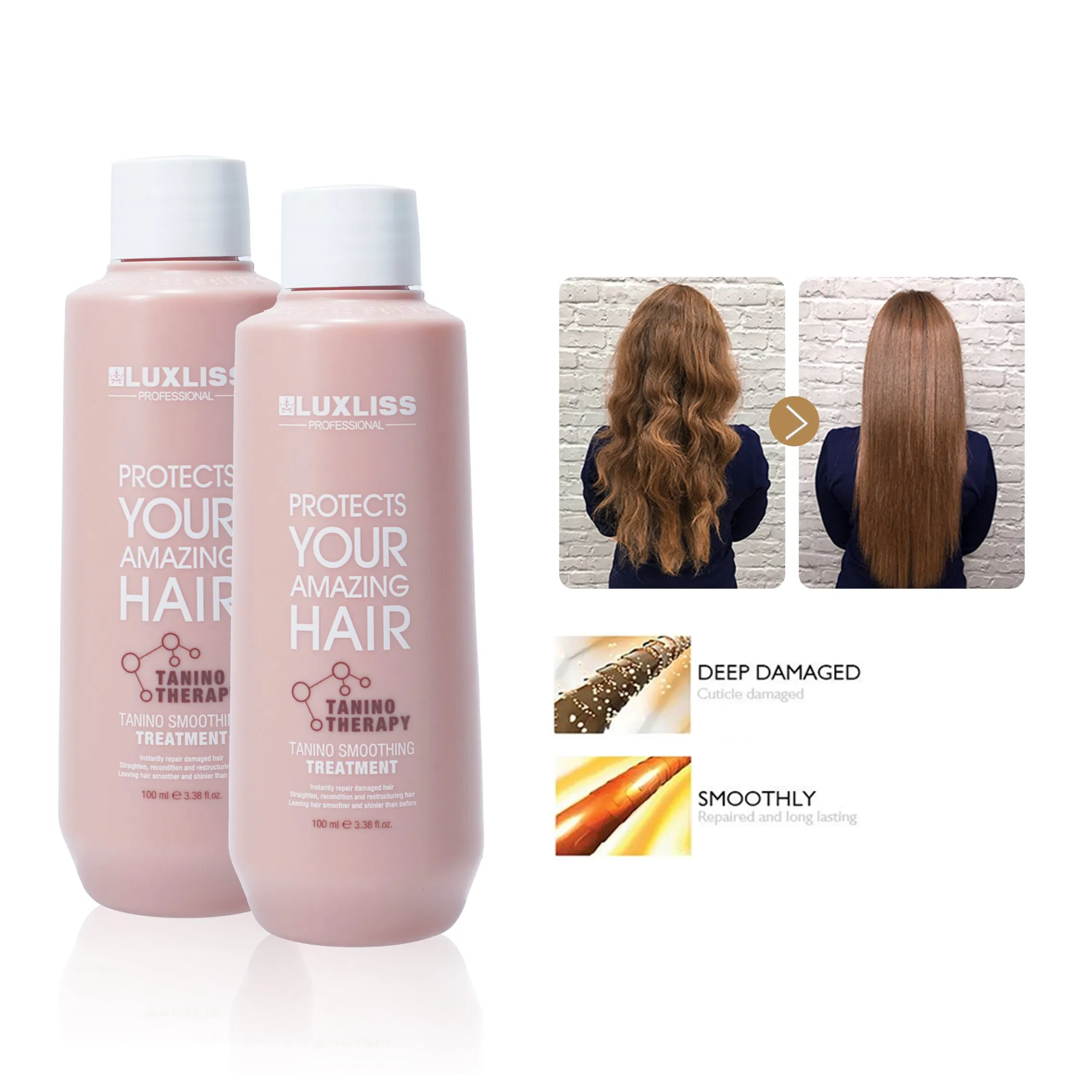 Luxliss Private Lebel Nanoplastia Straightening Hair Cream Taninn Smoothing Tanino Hair Treatment