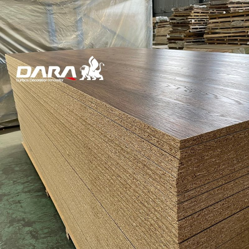 1200*2440 mm Synchronized Melamine Veneer Chipboard Wood Surface Melamine Particle Board